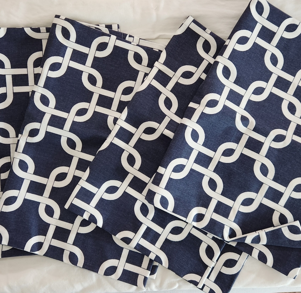 Navy blue lumbar pillow cover